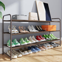 1 x RAW Customer Returns Kitsure Shoe Rack for Entryway - Long Narrow High Shoe Rack for Closet, Space Saving Metal Shoe Rack with 3 Levels for up to 24 Pairs, Stackable Shoe Rack for Garage and Hallway - RRP €20.16