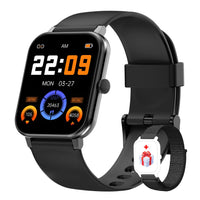 1 x RAW Customer Returns IOWODO Smartwatch Women Men R3Pro Fitness Tracker with 1.69 HD Touchscreen Waterproof SpO2 Heart Rate Monitor Pedometer Sleep Monitor Body Temperature Measurement for Android iOS Black  - RRP €42.34