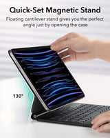 1 x RAW Customer Returns ESR Magnetic Keyboard Case, iPad Keyboard Case for iPad Air 6 5 4 iPad Pro 11, iPad Air 11 M2 2024 , Floating Stand Design, Spring-Loaded Keys, Precise Multi-Touch Trackpad, Black - RRP €100.82