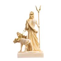 1 x RAW Customer Returns BeautifulGreekStatues Pluto Hades Lord of the Underworld Greek Statue Dead Figure Museum Gold 14 cm - RRP €39.06