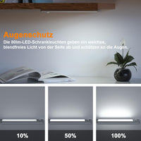 1 x RAW Customer Returns Cabinet lighting with motion detector, pack of 3, 600 mAh rechargeable night light, motion sensor light strip, dimmable, 20 cm, wireless under-cabinet light, LED sensor light for stairs, bedroom, wardrobe - RRP €25.72