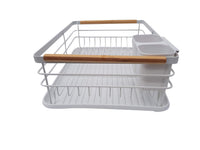 1 x RAW Customer Returns Kitchenista metal drainer with drip tray, draining rack and removable cutlery holder white  - RRP €27.07