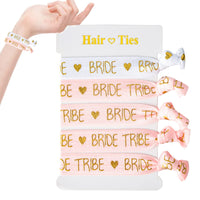 4 x Brand New TJYAEKLTD Team Bride Bracelets, 1 Bridal Color White 4 Team Bride Colors Pink, Pack of 5 Bachelorette Hair Tie Card for Wedding Party - RRP €110.4