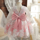 1 x RAW Customer Returns TTYAOVO Baby Girl Flower Lace Princess Tutu Dress Size 80 6-12 Months 790 Pink-c - RRP €28.99