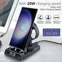 1 x RAW Customer Returns SwanScout Fast Charging Station for Samsung, 25W 3 in 1 Foldable Charger for Samsung S24 S23 S22 A54 A53 A14 , Galaxy Watch 6 5 4 3 - RRP €42.55