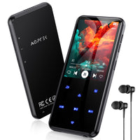 1 x RAW Customer Returns AGPTEK 64GB MP3 Player Bluetooth 5.3 with 2.4 TFT Color Screen, HiFi Music Children s MP3 Player with Speaker, Touch Buttons, FM Radio, E-Book, Recording, Support up to 128 GB, Black - RRP €39.34