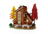 1 x Brand New Addshiny Wooden Cabin Building Set with LED Lights, MOC Villa Chalet Construction Kit, Forest Cabin House Building Kit with LED Lighting, DIY Street View Model Toys for Kids Ages 6 and Up 1668 Pieces  - RRP €55.99