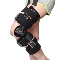 1 x RAW Customer Returns REAQER Knee Brace Adjustable ROM Knee Brace Knee Support with Hinge Leg Stabilization Fits Both Legs Unisex - RRP €86.46