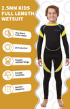 1 x RAW Customer Returns Yikayin Children s Wetsuit Long, 2.5 mm Wetsuit Boys Girls Back Zip, Neoprene Children s Thermal for Swimming, Diving, Snorkeling, Surfing, SUP - Yellow L - RRP €42.99