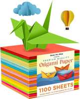 1 x RAW Customer Returns Home Pro Shop Origami Paper - 1100 Sheets Double-Sided Craft Paper in Bright Colors - High-Quality Children s Craft Set for Art and Craft Projects - 15x15 cm Square Folding Paper - RRP €20.15