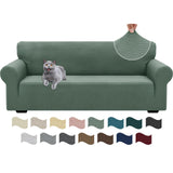 1 x RAW Customer Returns Ystyle 3 Seater Sofa Cover with Armrests, Super Stretch Sofa Cover, Anti-Scratch Cat Sofa Cover, Non-Slip Stain Resistant Sofa Cover, Universal Modern Sofa Cover, Light Green - RRP €36.38