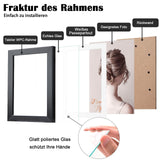 1 x RAW Customer Returns Egofine picture frame 13x18 cm black set of 4, robust wooden composite photo frames with real glass for pictures 10x15cm with mat - horizontal or vertical for wall hangings or table decoration - RRP €19.15