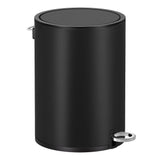 1 x RAW Customer Returns SONGMICS cosmetic bin, 3 litres, bathroom trash can, small waste bin with lid, soft close, removable plastic inner bucket, for bathroom, office, steel, ink black LTB011B01 - RRP €29.99