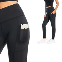 1 x RAW Customer Returns GymCope Leggings Women Black, Sports Pants Women High Waist with Cell Phone Pockets, Yoga Pants Jogging Pants Women Opaque for Yoga, Hiking, Running, Fashion - RRP €23.59