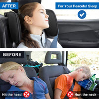 1 x RAW Customer Returns Spurtar Car Headrest Children s Neck Pillow Car Height Adjustable, 360 Rotation, Soft Memory Foam, for Children and Adults, Car Neck Support for Sleeping - Black - RRP €23.59