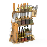 2 x Brand New Dazone Spice Rack, Spice Holder, Kitchen Organizer, 3-Tier Kitchen Storage and Organization Shelf, Kitchen Cupboard Storage, Bathroom Shower Shelf, Bistr  - RRP €38.4