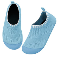 2 x Brand New Kyopp slippers children boy girl non-slip breathable soft slippers for unisex first walker shoes toddler shoes kindergarten barefoot shoes solid color-light blue 22 23EU  - RRP €33.94