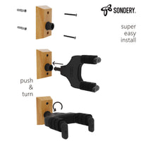 1 x RAW Customer Returns Sondery guitar holder for the wall, wall mount for western guitar acoustic classical electric guitar - RRP €19.99