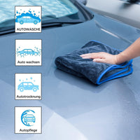 2 x Brand New Ticfly Car Drying Towel Car Towel Microfiber Towel Car Care 600GSM Ultra Absorbent Microfiber Towel - Lint-free Paint-friendly Microfiber Towel Car 60 90cm - RRP €29.5