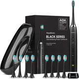 1 x RAW Customer Returns AquaSonic Ultra Whitening Toothbrush Black Series - ADA rechargeable toothbrush - 8 heads and travel case - ultra sonic motor and wireless charging - 4 modes w Smart Timer - Sonic Electric - RRP €39.95