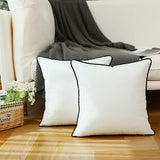 1 x RAW Customer Returns LIGICKY Set of 2 Luxury Decorative Cushion Covers Velvet Soft Cushion Cover Decorative Pillowcases Simple Square Pillowcases Decorative Pillow Sofa Cushion for Living Room Couch Bedroom Car, White 60 x 60 cm - RRP €20.16