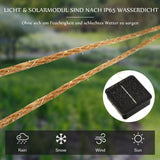 1 x RAW Customer Returns Weewooday Solar Rope Fairy Lights, 6.6 m IP65 Illuminated Lamp, Sisal Star Garden Light Fairy Lights with 70 LEDs for Outdoor Garden Patio Balcony Decoration, Warm White 3200k 2 Pack  - RRP €30.24