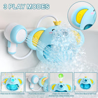 1 x RAW Customer Returns Bathtub toy baby, bath toy set bubble machine with music elephant soap bubble maker with water shower and automatic blowing ball fountain gifts for toddlers from 1 2 3 years - RRP €22.99