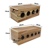 1 x RAW Customer Returns Insun cable box made of acacia wood, storage box for cables and power strips, cable management box, organizer for hiding cables 40x18x15cm - RRP €47.34