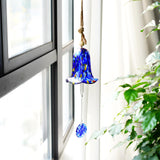 1 x Brand New 66cm Wind Chime with Art Glass Bell, Handmade Blown Glass Wind Chime for Outdoor, Memorial Wind Chime with Glass Beater, Beautiful Decorative Bell Wind Chime Royal Blue  - RRP €32.99