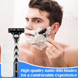 3 x Brand New Duyteop Men s Razor With 3 Blades, Razor With 3 Blades, Replacement Blades With 3-Blades For Wet Shavers, 12 x Three-Layer Razor Head For Men, 1 x Razor Handle, 1 x Razor Cassette Box - RRP €50.16