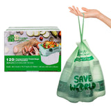 1 x Brand New 120 organic waste bags with handle Compostable biodegradable waste bags 10L-120 waste bags  - RRP €23.59