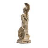 1 x RAW Customer Returns BeautifulGreekStatues Athena with owl Medusa holding shield Greek goddess Alabaster statue gold 17 cm - RRP €41.9