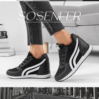 1 x RAW Customer Returns Sosenfer Women s Wedge Sneakers 7cm Shoes Breathable Lightweight Sports Shoes Running Shoes Casual Shoes Sneakers White 41 - RRP €40.33