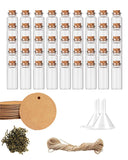 1 x RAW Customer Returns 45 pieces test tube with cork, 10ML mini glass bottles kit, with label, hemp rope, funnel and screws, used for making small gifts, wedding party decorations, spice jars - RRP €15.12