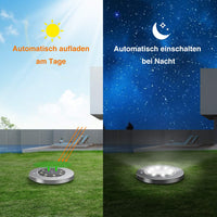 1 x RAW Customer Returns infray solar lights, solar floor lights with 8 LED, solar lamps for outdoors IP65 waterproof, path lights LED solar light garden warm white 8-pack - RRP €30.24