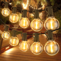 1 x RAW Customer Returns FANSANMY Outdoor Fairy Lights, 45.7M Outdoor Fairy Lights with 75 2 G40 Bulbs, IP45 Waterproof Indoor Outdoor, Expandable Fairy Lights for Garden, Patio, Weddings, Parties - RRP €88.99