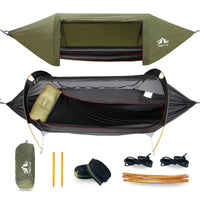 1 x RAW Customer Returns Night Cat Hammock Tent with Mosquito Net Waterproof Rain Fly For 1 Person Hiking Camping in Garden Backyard Wild - RRP €136.58