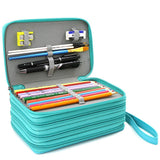 1 x RAW Customer Returns YFZYT 4 Layers PU Leather Pencil Case Super Large Capacity Pencil Bag Students Stationary Case Colored Pencils Holder Case Pencil Case with Inner Pocket 72 Slots Green 2 - RRP €18.14