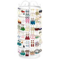 1 x RAW Customer Returns iDavosic.ly Earring Storage with 6 Levels, Metal Earring Stand Earring Holder Jewelry Stand Tree 264 Holes, Rotatable Jewelry Storage Earrings Jewelry Display Organizer, White - RRP €32.99