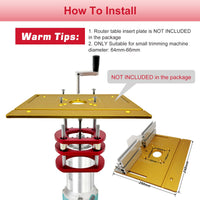 1 x RAW Customer Returns Router table for routers, 4-jaw clamp router lift router, milling lift router lift, router table router lifting base for 64-66mm diameter small trimming machines, lifting height up to 51mm - RRP €36.82