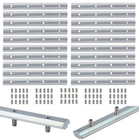 1 x RAW Customer Returns 20X EYPINS ALU track connector slot 8, profile connector 180mm for 40x40, 40x80 aluminum profiles, rod profile, strut profile, aluminum profiles, galvanized carbon steel, M6 stainless steel screws - RRP €44.56