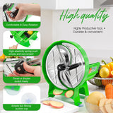 1 x RAW Customer Returns NEWTRY Manual Vegetable Cutter, Disc-Shaped, 0.8-9mm Adjustable for Fruits and Vegetables, Highly Productive for Home, Small Catering, Cutting Onions, Cucumbers, Lemons, etc. - RRP €98.82