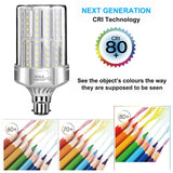 1 x RAW Customer Returns SAUGLAE 32W LED Lamps, 260W Incandescent Bulbs Equivalent, 6000K Cool White, 3600Lm, B22 Bayonet Cap LED Bulbs, 2 Pack - RRP €25.99