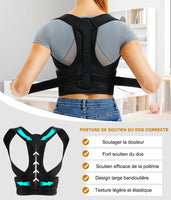 1 x RAW Customer Returns Gotoly Posture Corrector for Men and Women, Adjustable Back Brace Support Belt Spine Support Black, XL-XXL  - RRP €26.4