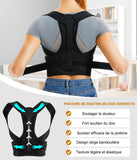 1 x RAW Customer Returns Gotoly Posture Corrector for Men and Women, Adjustable Back Brace Support Belt Spine Support Black, XL-XXL  - RRP €26.4