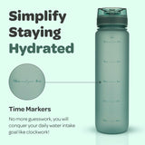 1 x RAW Customer Returns Hydracy Drinking Bottle with Fruit Insert - 1L Water Bottle - BPA-Free Drinking Bottle with Time Marking Leak-Proof Sports Bottle - Condensation-Free for Sports and Outdoor - RRP €22.97