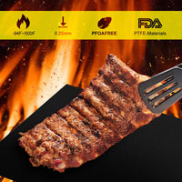 1 x RAW Customer Returns EXTSUD BBQ grill mat, set of 5 non-stick grill mats Teflon BBQ grill 40 x 32.5 cm grill plate gas grill, thick 0.25 mm grill foil reusable baking paper PFOA-free over charcoal, gas and Weber style grills - RRP €11.99