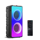 1 x RAW Customer Returns Bluetooth Speaker, 60W Portable Loud Wireless Stereo Speaker with Rich Bass, Bluetooth 5.0, Colorful Lights, 10000mAh Battery, Outdoor Speaker for Home Party Gifts - RRP €78.67