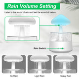 1 x RAW Customer Returns Rain-Cloud Humidifier, 450 ml, Rain Cloud Humidifier with 3 Modes and 7 Colors, LED Lights Aroma Diffuser, Nano Mist Rain Mushroom Lamp for Children s Room, Bedroom, Home, Office White  - RRP €49.99