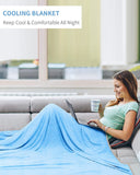 1 x RAW Customer Returns KANKAEU Cooling Blanket 200x230cm, Cooling Blanket for Sleeping, Summer Blanket Sweat-Absorbing and Breathable, Cooling Blanket for Better Sleep, Cooling Blanket Cool and Skin-Friendly, Blue - RRP €18.71